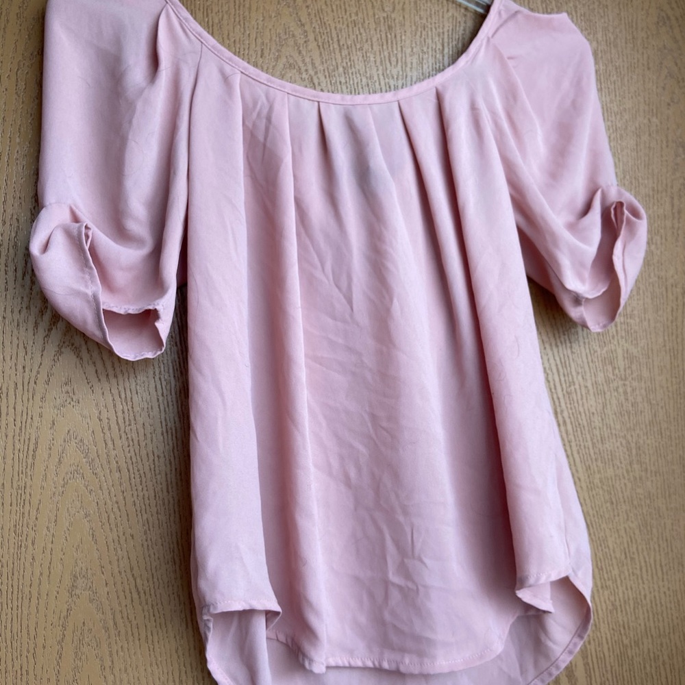 Small dressy pink top with back bow